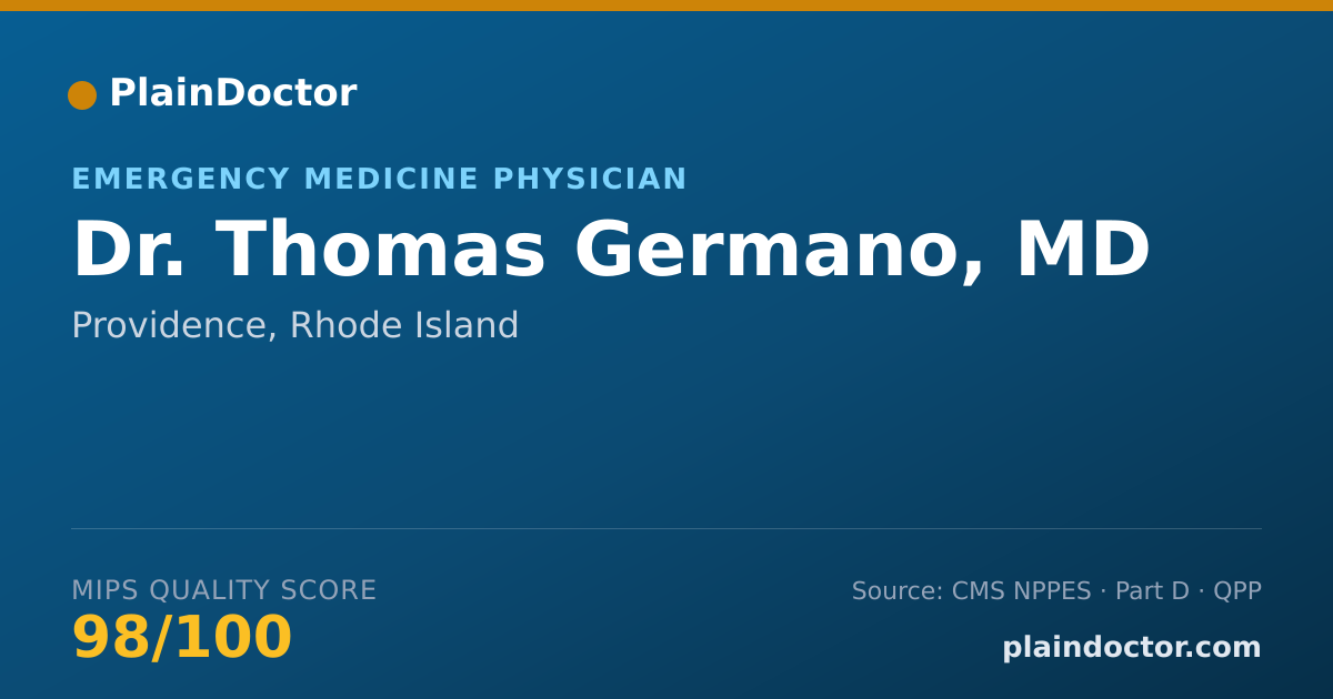 Shareable card for Thomas Germano, MD - Emergency Medicine Physician, Providence, RI