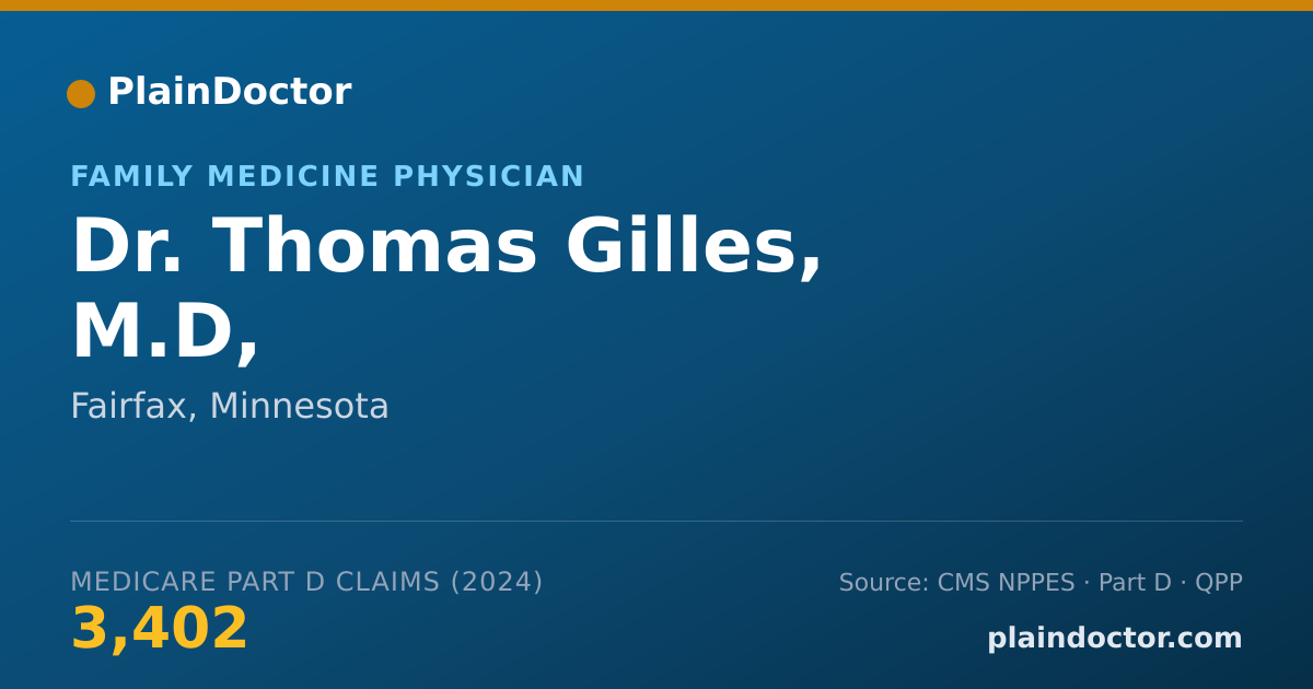 Shareable card for Thomas Gilles, M.D, - Family Medicine Physician, Fairfax, MN