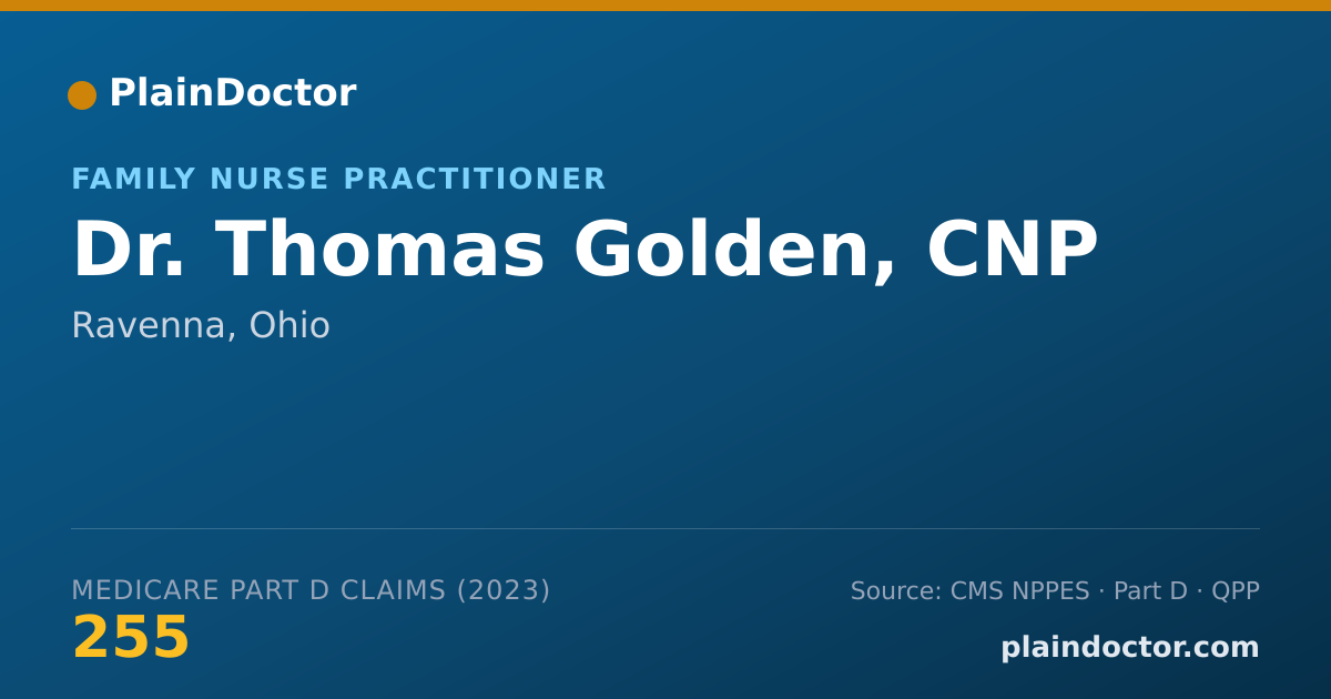 Shareable card for Thomas Golden, CNP - Family Nurse Practitioner, Ravenna, OH