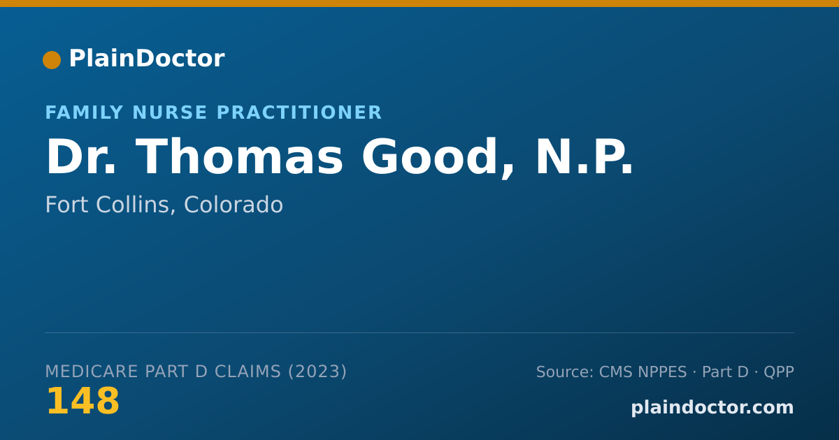 Shareable card for Thomas Good, N.P. - Family Nurse Practitioner, Fort Collins, CO