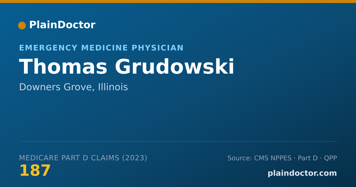 Shareable card for Thomas Grudowski - Emergency Medicine Physician, Downers Grove, IL