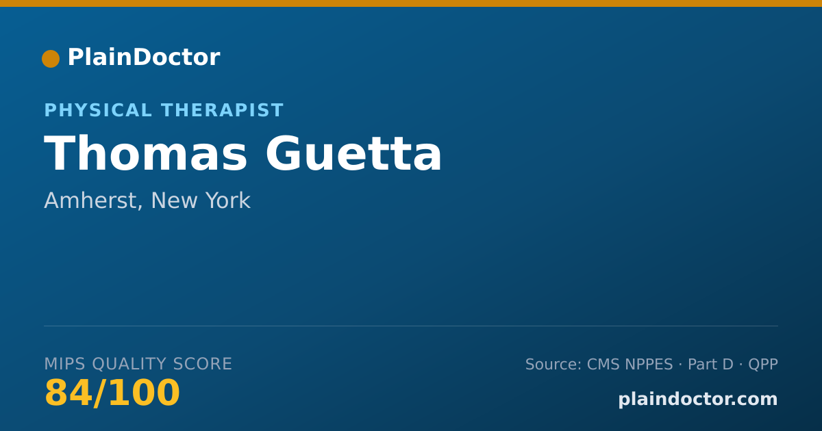 Shareable card for Thomas Guetta - Physical Therapist, Amherst, NY
