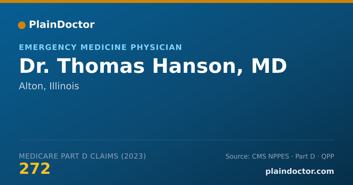 Shareable card for Thomas Hanson, MD - Emergency Medicine Physician, Alton, IL