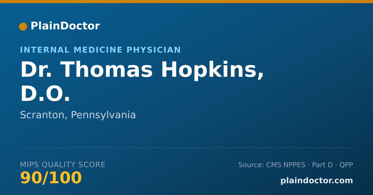 Shareable card for Thomas Hopkins, D.O. - Internal Medicine Physician, Scranton, PA