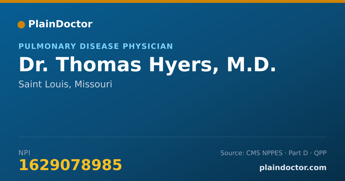 Shareable card for Thomas Hyers, M.D. - Neuromusculoskeletal Medicine & OMM Physician, Saint Louis, MO