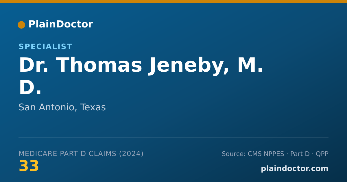 Shareable card for Thomas Jeneby, M. D. - Specialist, San Antonio, TX