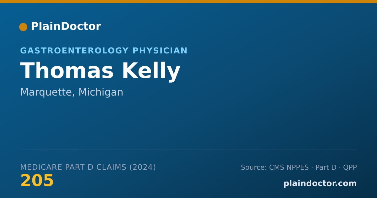 Shareable card for Thomas Kelly - Gastroenterology Physician, Marquette, MI