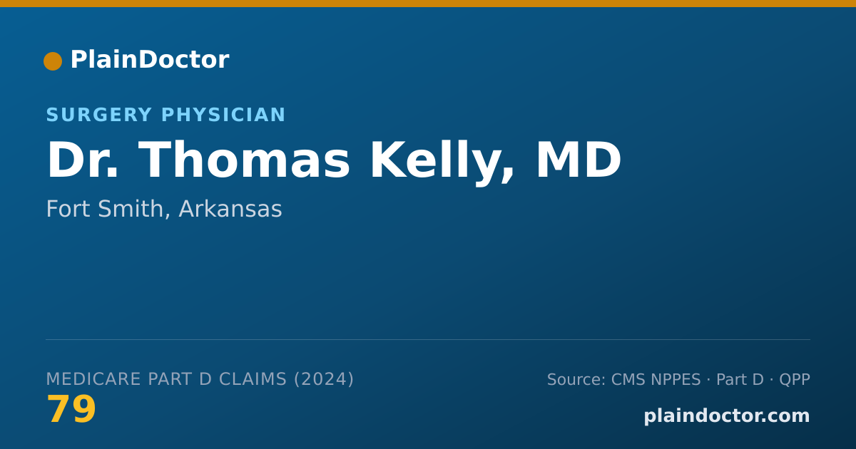 Shareable card for Thomas Kelly, MD - Surgery Physician, Fort Smith, AR
