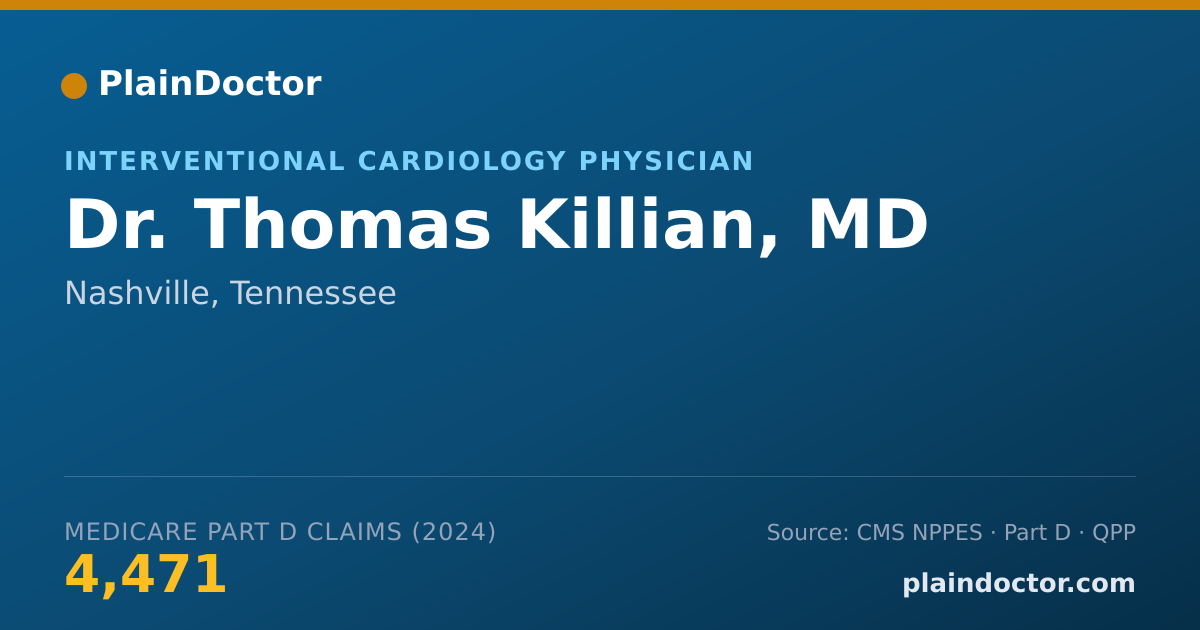 Shareable card for Thomas Killian, MD - Cardiovascular Disease Physician, Nashville, TN