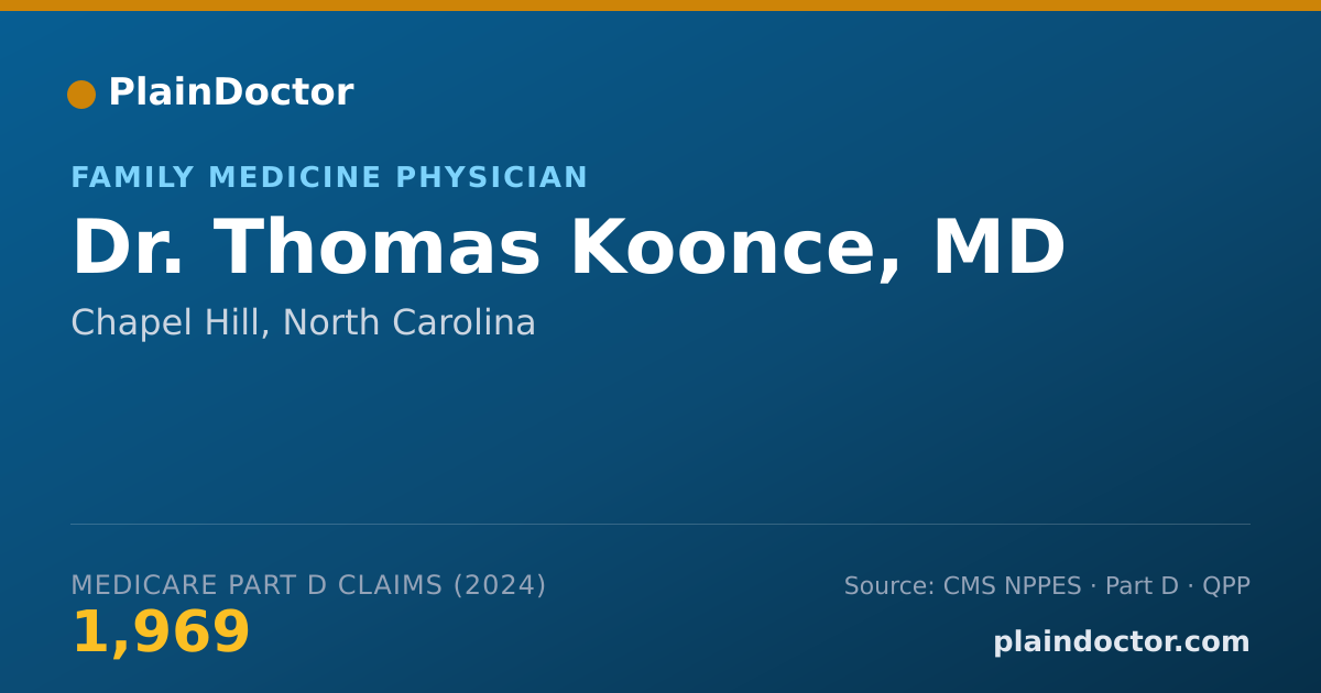 Shareable card for Thomas Koonce, MD - Family Medicine Physician, Chapel Hill, NC
