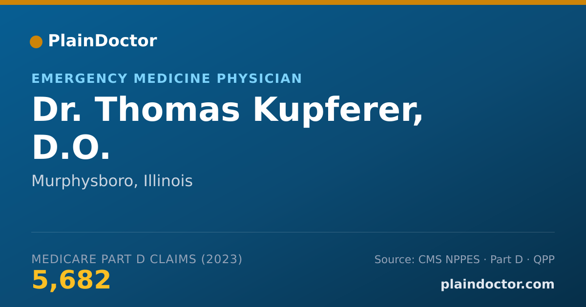 Shareable card for Thomas Kupferer, D.O. - Emergency Medicine Physician, Murphysboro, IL