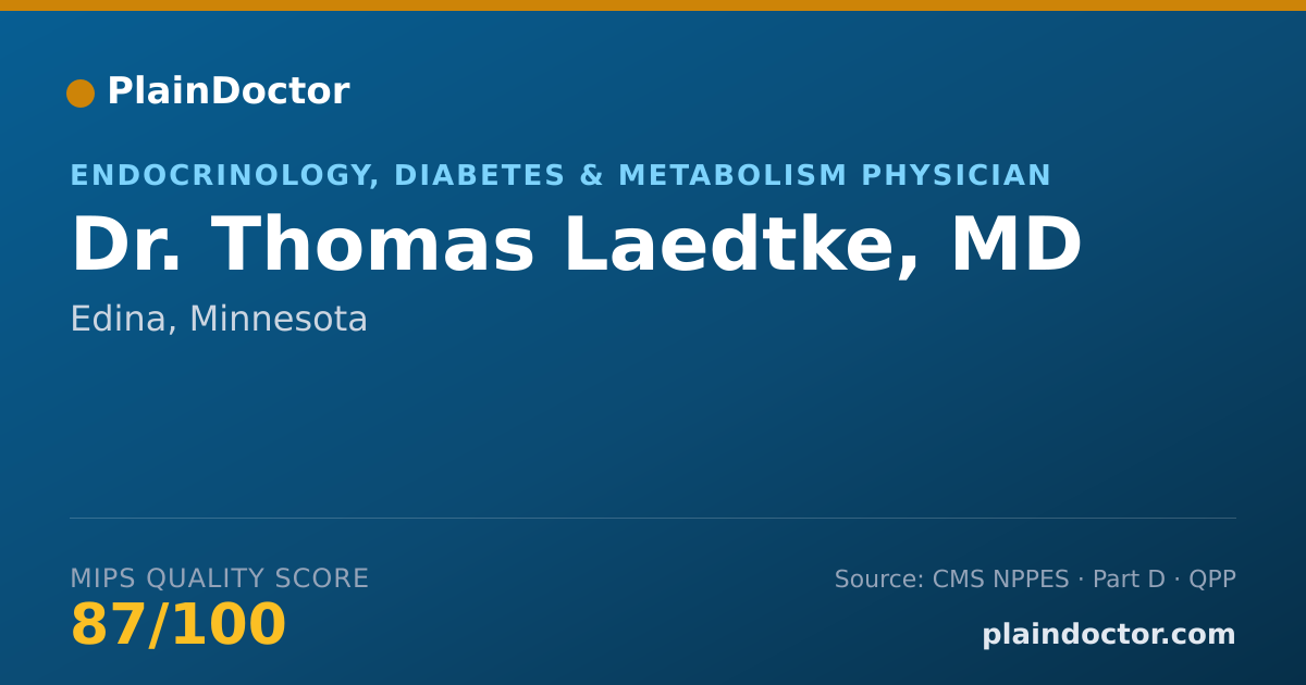 Shareable card for Thomas Laedtke, MD - Endocrinology, Diabetes & Metabolism Physician, Edina, MN