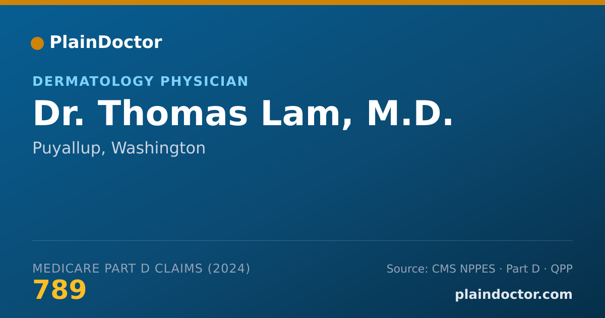 Shareable card for Thomas Lam, M.D. - Dermatology Physician, Puyallup, WA