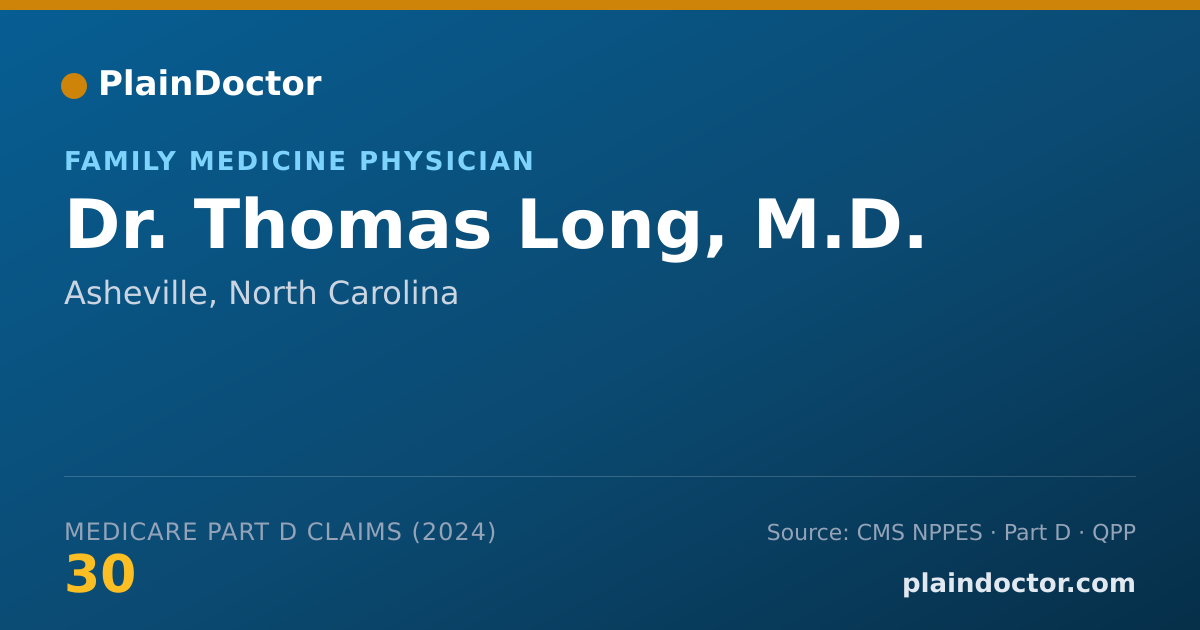 Shareable card for Thomas Long, M.D. - Family Medicine Physician, Asheville, NC