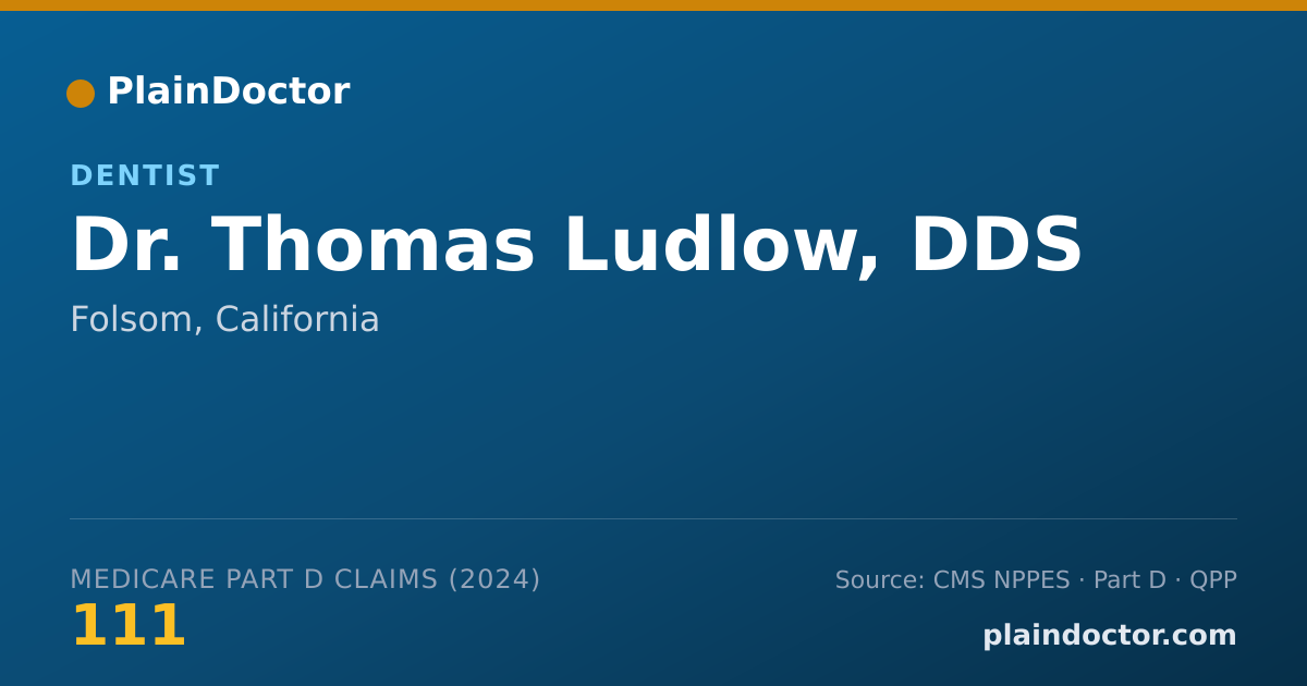 Shareable card for Thomas Ludlow, DDS - Dentist, Folsom, CA