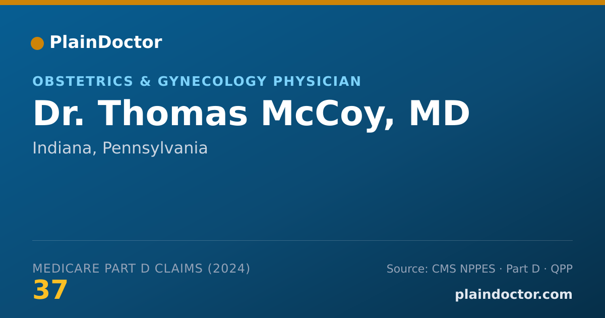 Shareable card for Thomas McCoy, MD - Obstetrics & Gynecology Physician, Indiana, PA