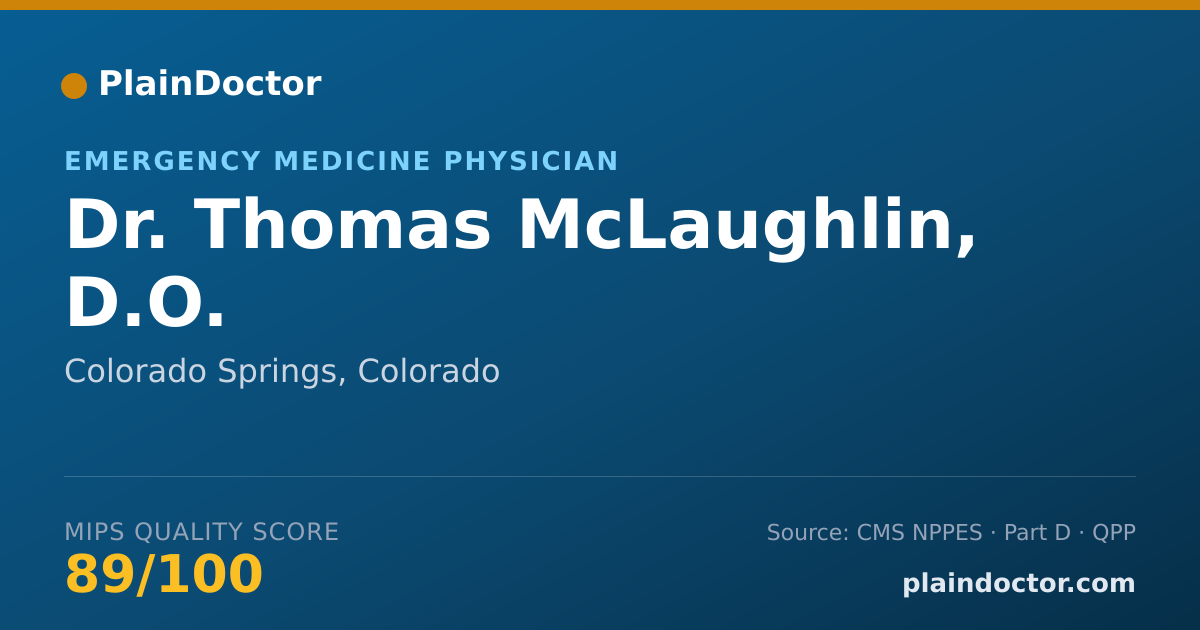 Shareable card for Thomas McLaughlin, D.O. - Emergency Medicine Physician, Colorado Springs, CO