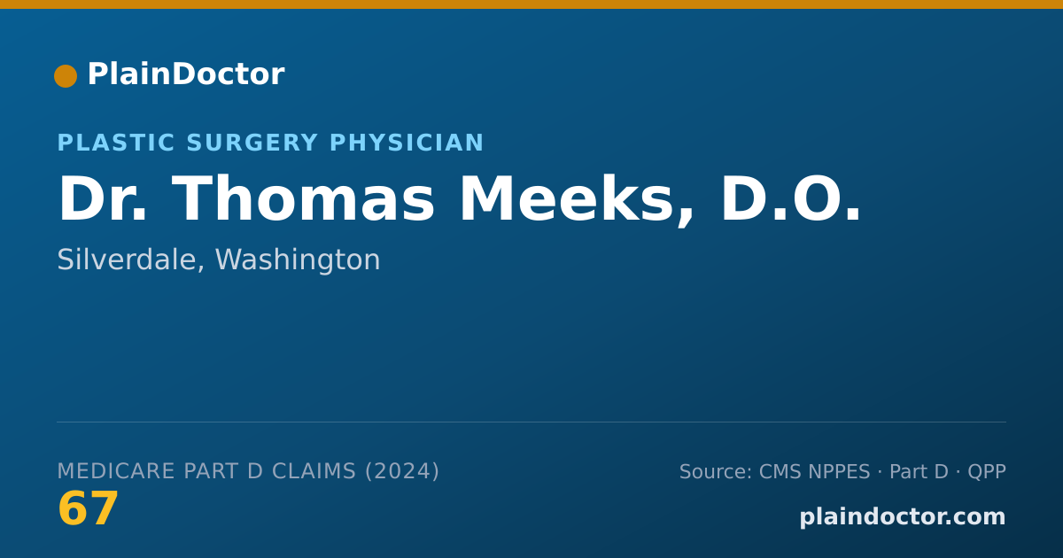 Shareable card for Thomas Meeks, D.O. - Plastic Surgery Physician, Silverdale, WA