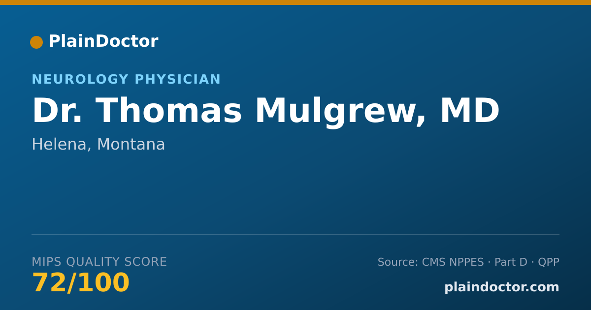Shareable card for Thomas Mulgrew, MD - Neurology Physician, Helena, MT