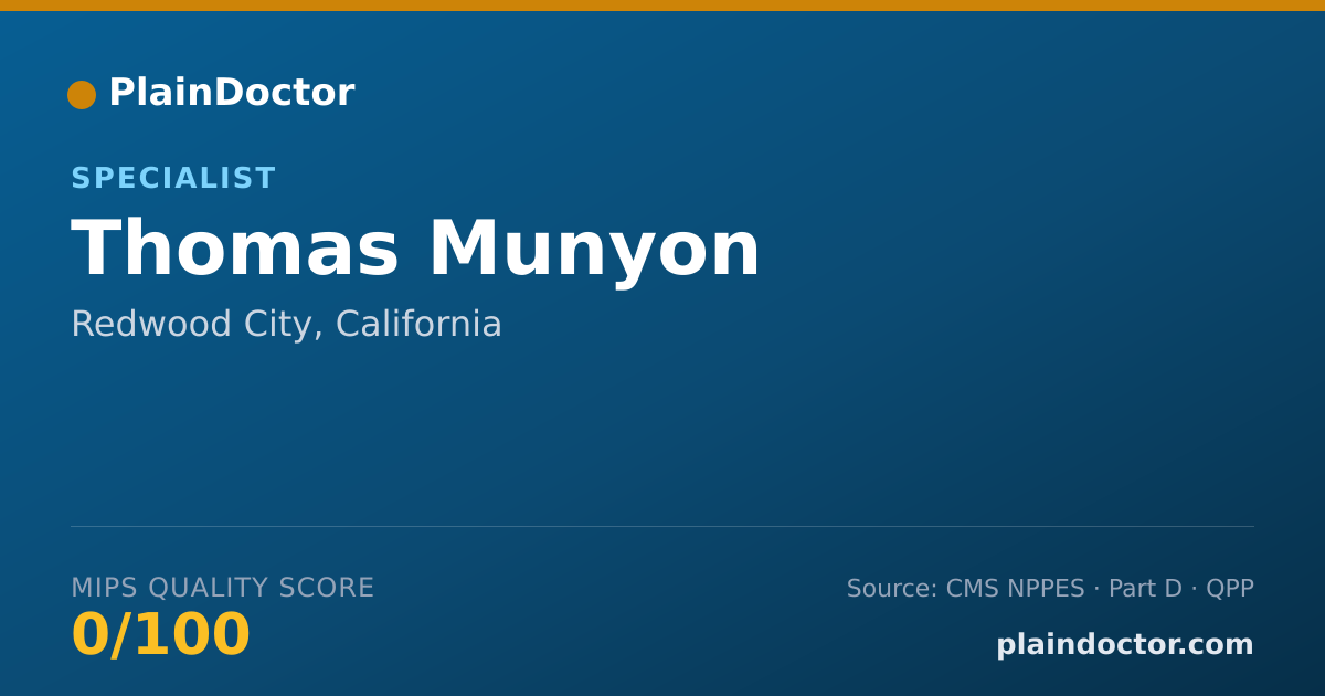 Shareable card for Thomas Munyon - Specialist, Redwood City, CA