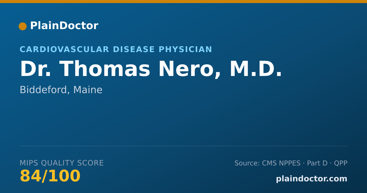 Shareable card for Thomas Nero, M.D. - Cardiovascular Disease Physician, Biddeford, ME