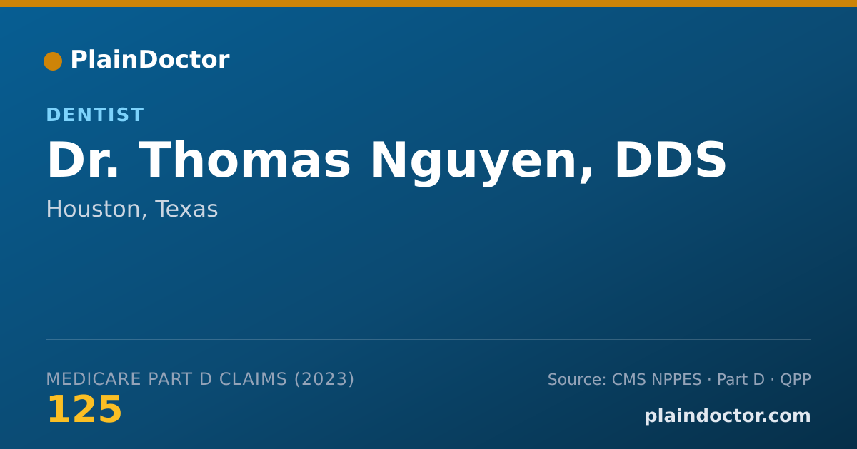 Shareable card for Thomas Nguyen, DDS - Dentist, Houston, TX