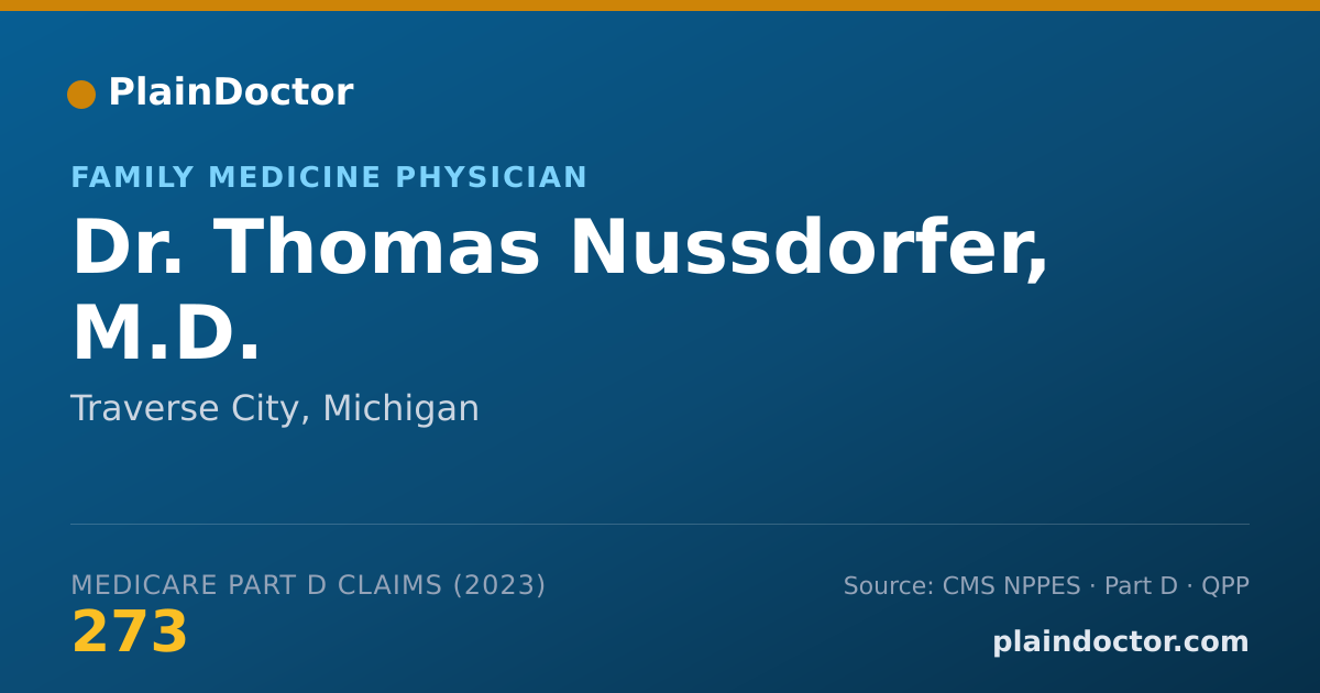 Shareable card for Thomas Nussdorfer, M.D. - Family Medicine Physician, Traverse City, MI