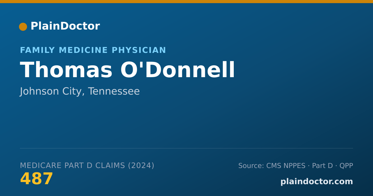 Shareable card for Thomas O'Donnell - Family Medicine Physician, Johnson City, TN