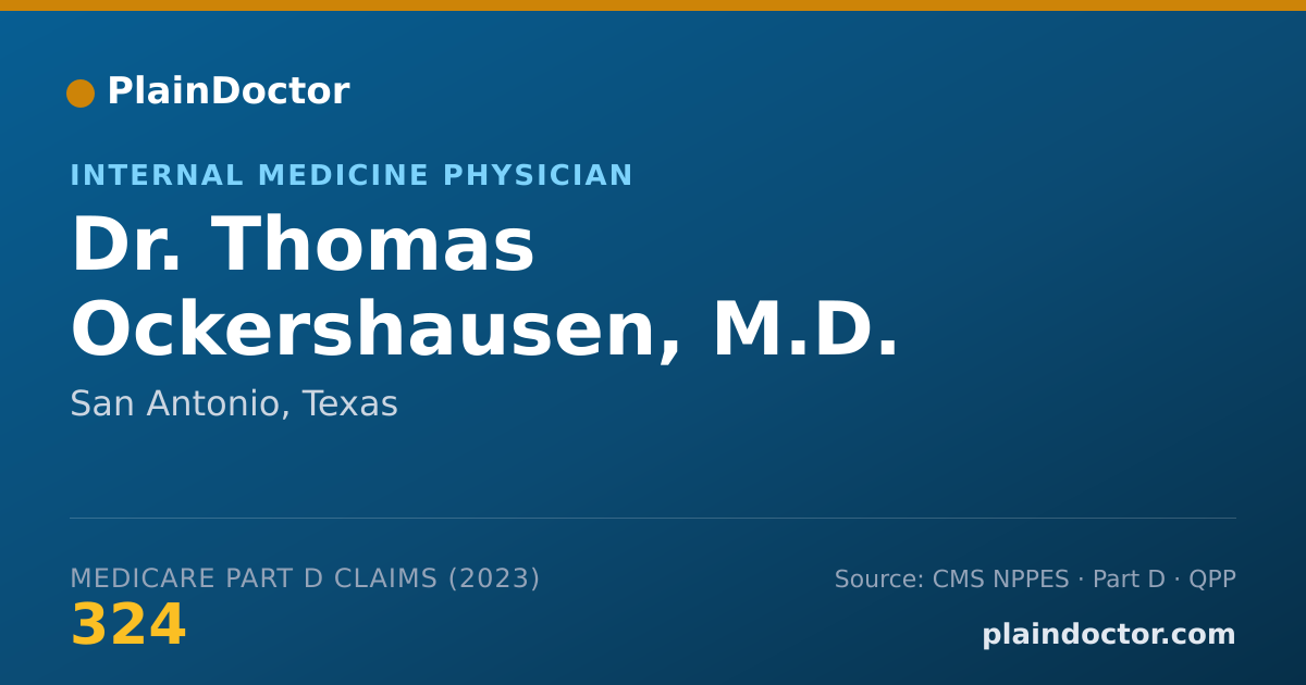 Shareable card for Thomas Ockershausen, M.D. - Internal Medicine Physician, San Antonio, TX