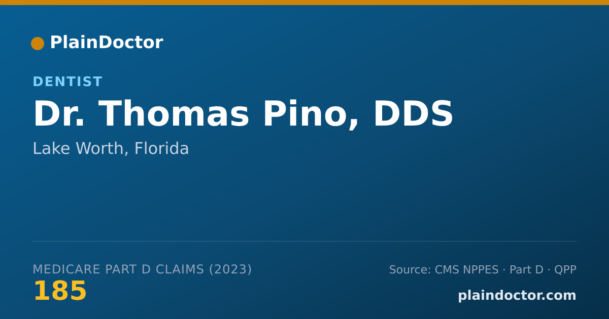 Shareable card for Thomas Pino, DDS - Dentist, Lake Worth, FL