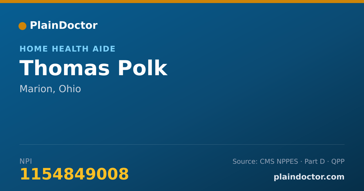 Shareable card for Thomas Polk - Home Health Aide, Marion, OH