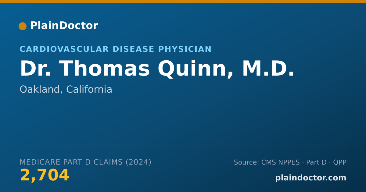Shareable card for Thomas Quinn, M.D. - Cardiovascular Disease Physician, Oakland, CA