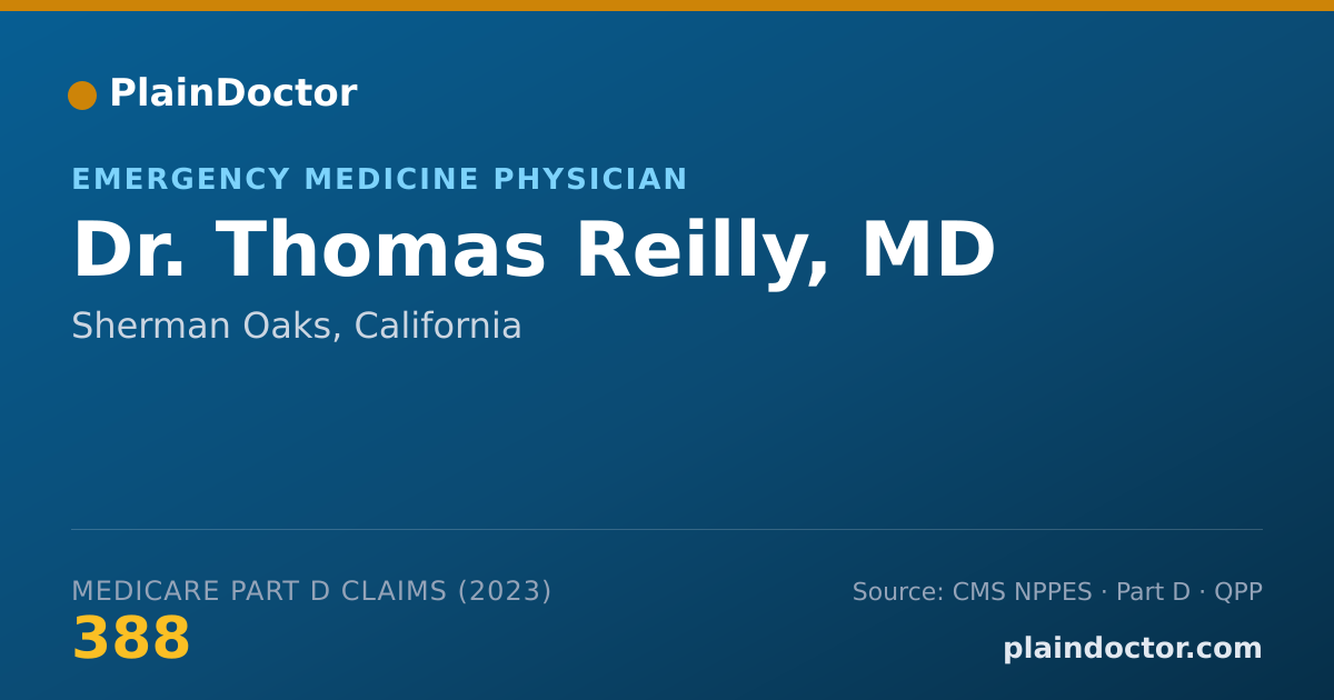 Shareable card for Thomas Reilly, MD - Emergency Medicine Physician, Sherman Oaks, CA