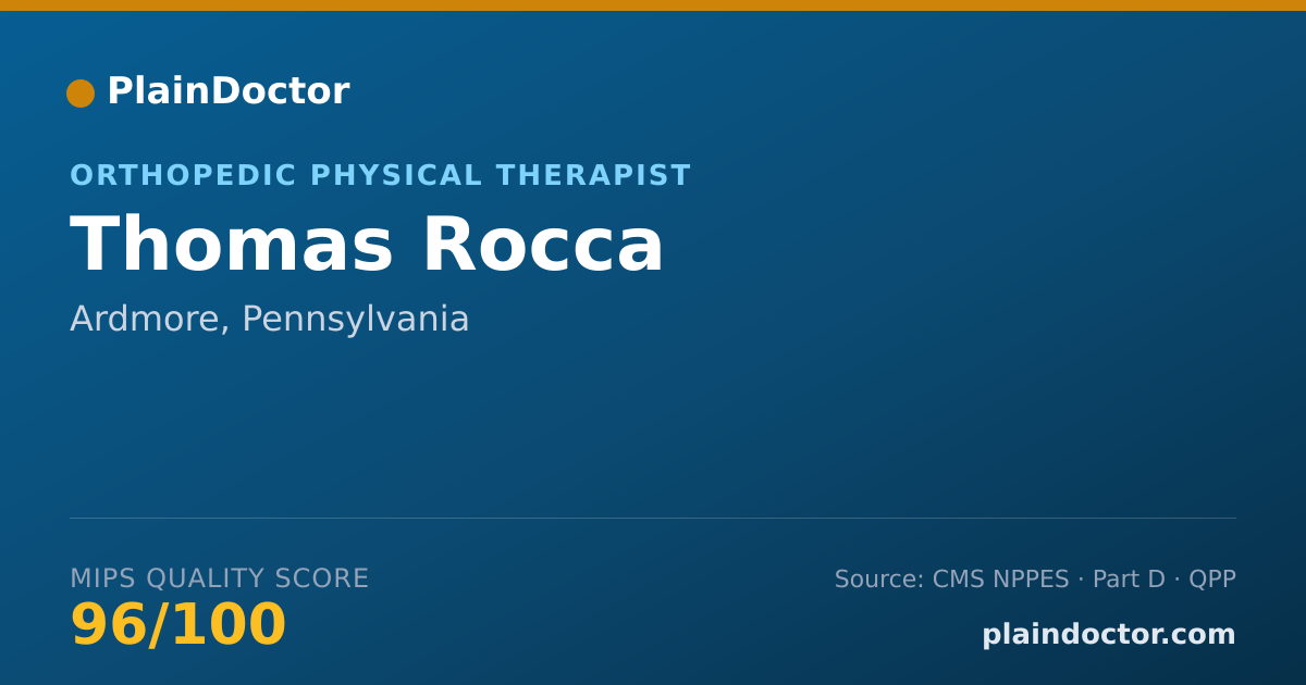 Shareable card for Thomas Rocca - Orthopedic Physical Therapist, Ardmore, PA