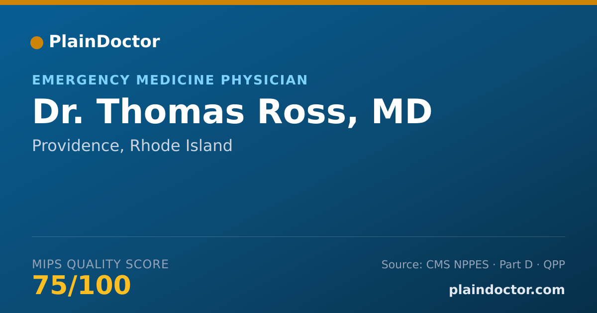 Shareable card for Thomas Ross, MD - Emergency Medicine Physician, Providence, RI