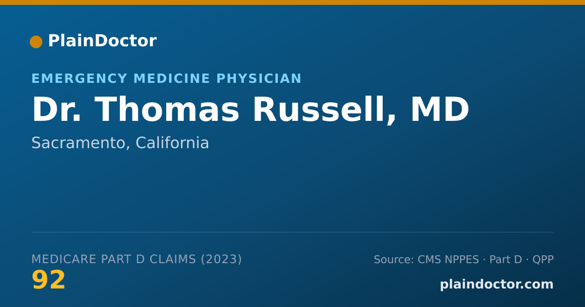 Shareable card for Thomas Russell, MD - Emergency Medicine Physician, Sacramento, CA