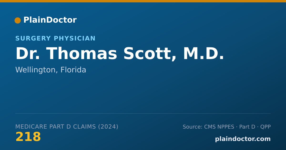 Shareable card for Thomas Scott, M.D. - Surgery Physician, Wellington, FL
