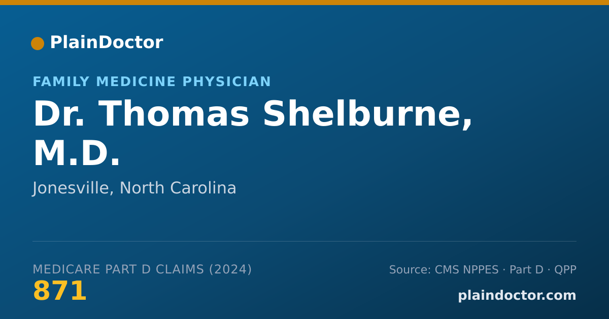 Shareable card for Thomas Shelburne, M.D. - Family Medicine Physician, Jonesville, NC