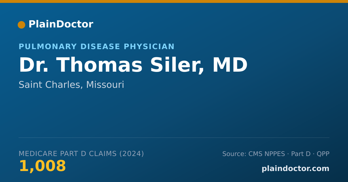 Shareable card for Thomas Siler, MD - Pulmonary Disease Physician, Saint Charles, MO