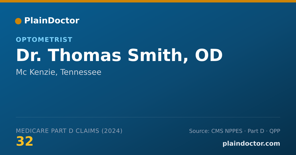 Shareable card for Thomas Smith, OD - Optometrist, Mc Kenzie, TN