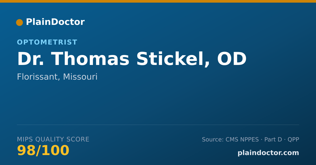 Shareable card for Thomas Stickel, OD - Optometrist, Florissant, MO