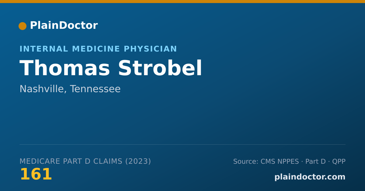 Shareable card for Thomas Strobel - Internal Medicine Physician, Nashville, TN
