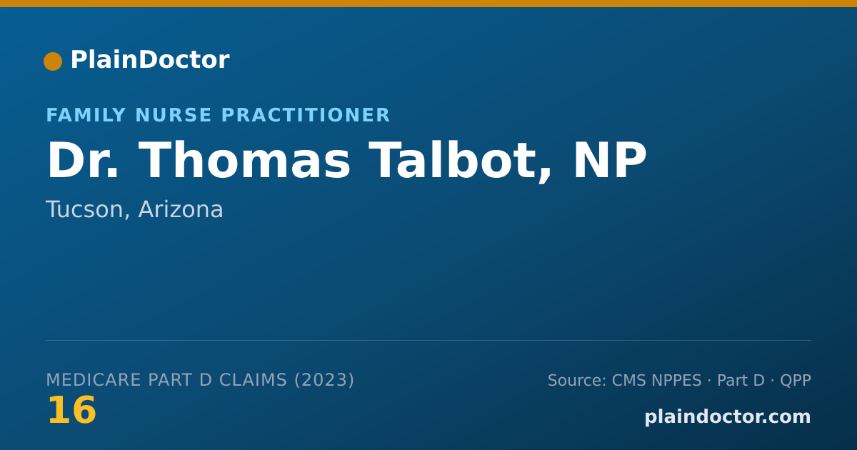 Shareable card for Thomas Talbot, NP - Family Nurse Practitioner, Tucson, AZ