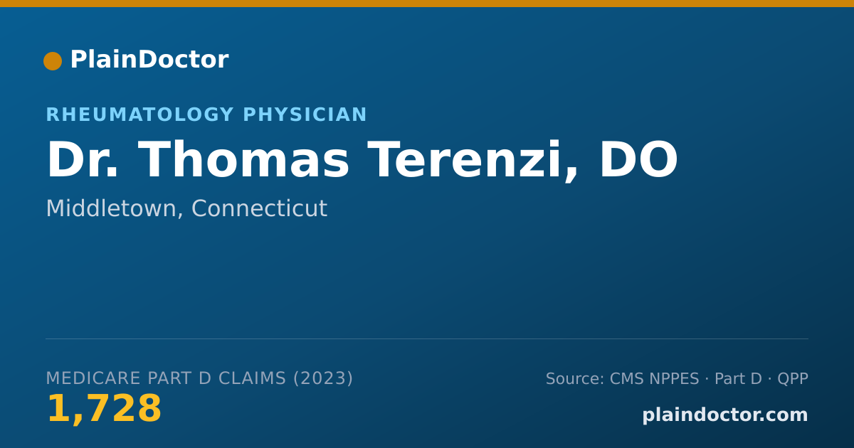 Shareable card for Thomas Terenzi, DO - Rheumatology Physician, Middletown, CT
