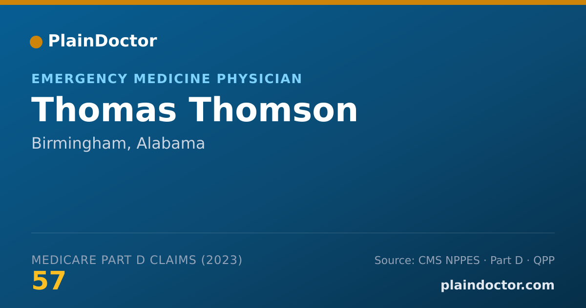 Shareable card for Thomas Thomson - Emergency Medicine Physician, Birmingham, AL