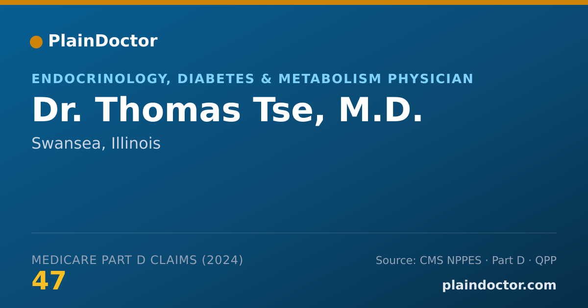 Shareable card for Thomas Tse, M.D. - Endocrinology, Diabetes & Metabolism Physician, Swansea, IL