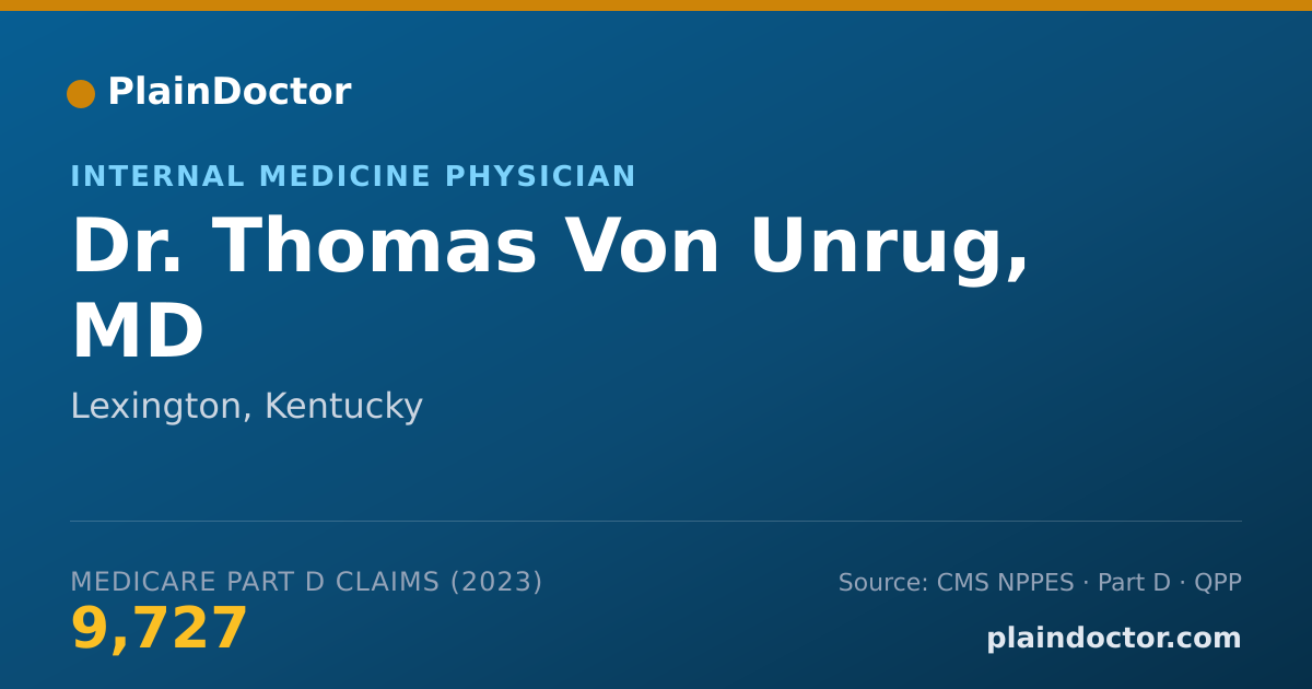 Shareable card for Thomas Von Unrug, MD - Internal Medicine Physician, Lexington, KY