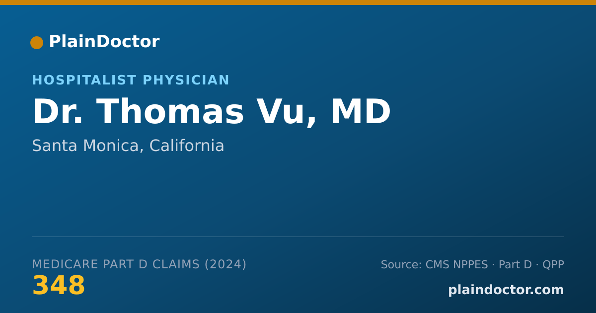 Shareable card for Thomas Vu, MD - Internal Medicine Physician, Santa Monica, CA