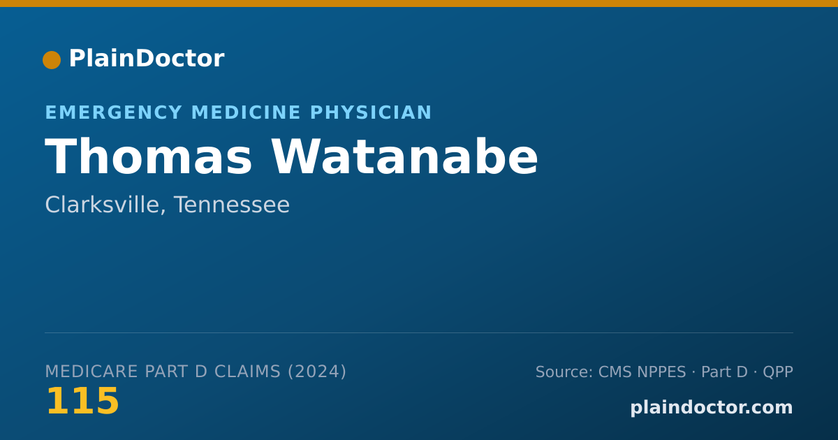 Shareable card for Thomas Watanabe - Emergency Medicine Physician, Clarksville, TN