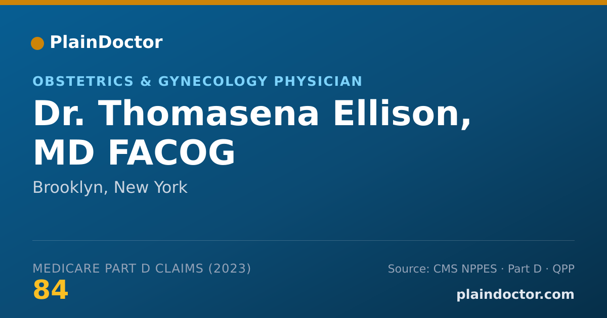 Shareable card for Thomasena Ellison, MD FACOG - Obstetrics & Gynecology Physician, Brooklyn, NY